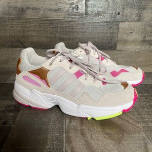 NEW Adidas Yung-96J White Pink Neon EE4355